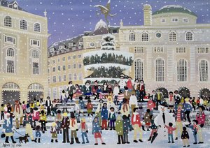 Piccadilly sneeuwscène door Judy Joel